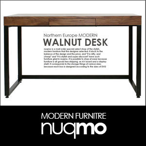 沖縄・離島も送料無料【代引不可】北欧モダンウォールナットデスク