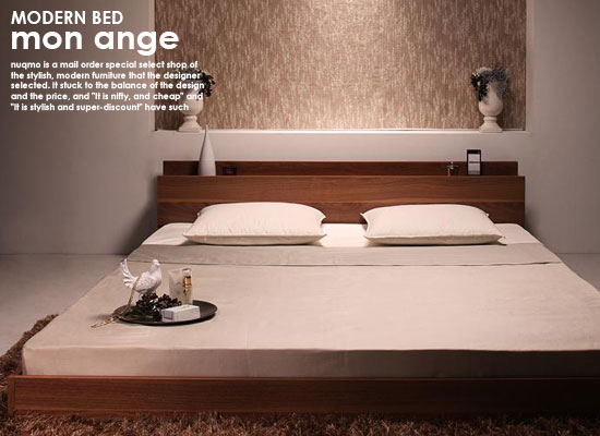 フロアベッド mon ange【モナンジェ】スタンダードポケットコイルマットレス付 セミダブル