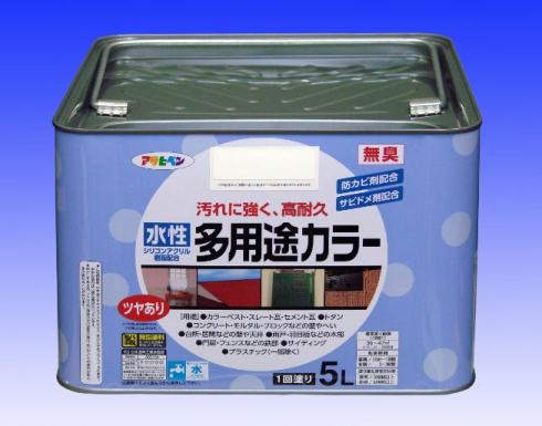 Rakuten - 水性多用途カラー　5L　　−　アサヒペン　−