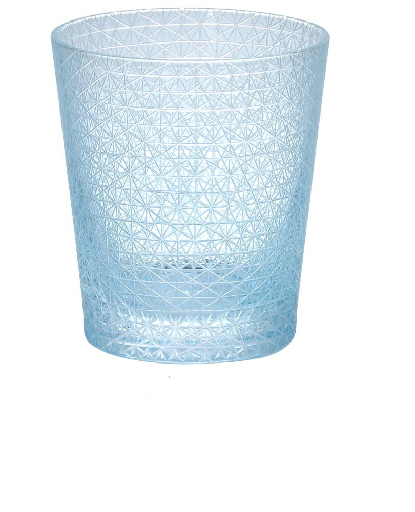 切子 オールド　 菊つなぎ ライトブルー【ガラス 食器 うつわ 】【オールド】【ウィスキー】【タンブラー コップ】【オンザロック】【業務用にも】【贈り物 プレゼント ギフト】【ご来客 お客様 おもてなし 】【夏の器】【ハンドメイド】【食洗機対応】