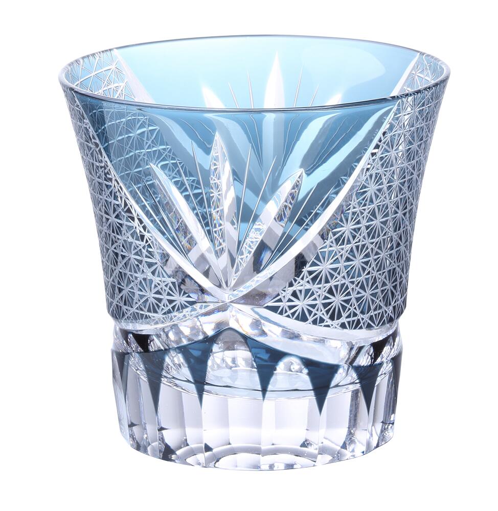 切子 ロックグラス　 輝き　インクブルー【ガラス 食器 うつわ 】【ウィスキー】【タンブラー コップ】【オンザロック】【業務用にも】【贈り物 プレゼント ギフト】【ご来客 お客様 おもてなし 】【夏の器】【ハンドメイド】【食洗機対応】のサムネイル