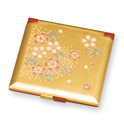 山中塗 角 コンパクトミラー 箔工芸 花あかり【和風 】【鏡 ミラー】【海外へのおみやげ】【贈り物 プレゼントにも】【母の日】【敬老の日】【Made in Japan】 山中塗 角 コンパクトミラー 箔工芸 花あかり【和風 】【鏡 ミラー】【海外へのおみやげ】【贈り物 プレゼントにも】【母の日】【敬老の日】【Made in Japan】