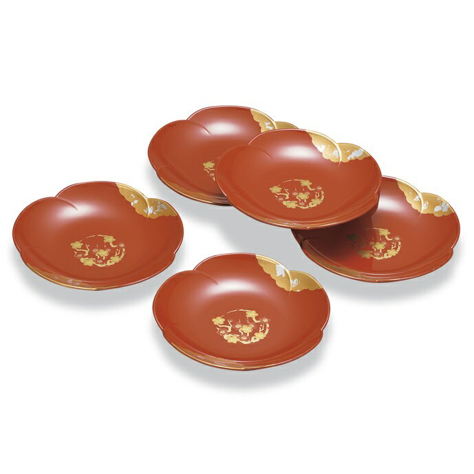 山中塗 梅型 銘々皿