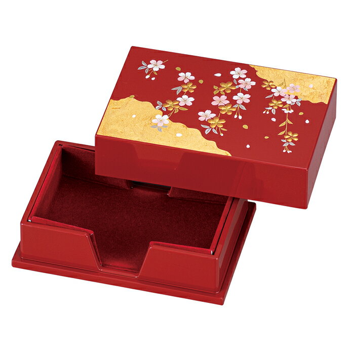 山中塗 大和名刺入 箔工芸 祥雲桜【和風 】【名刺入れ】【小物入れ】【海外へのおみやげ】【贈り物 プレゼントにも】【Made in Japan】【日本製】【【大量注文も承ります】