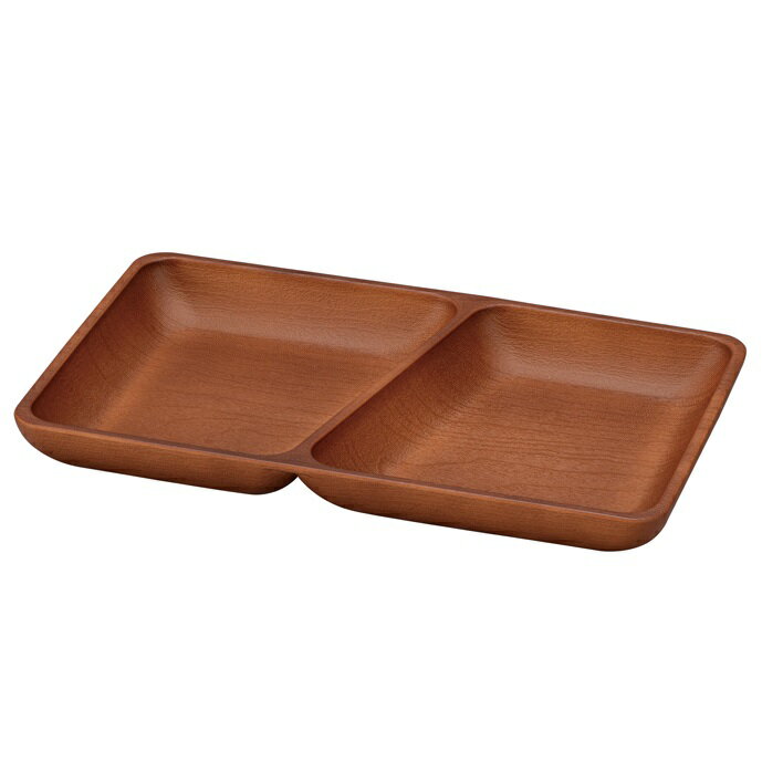 抗菌木目食器　角 仕切 プレート ブラウン(抗菌加工）【 食器 】【ランチ カフェ おしゃれ おうちごはん】【サラダ】【ボウル ボール】【椀 鉢】【電子レンジ 食器洗い乾燥機対応】【日本製】【業務用にも】【大量注文も承ります】【インスタ映え】