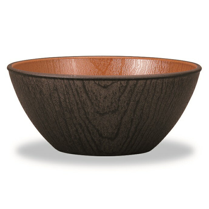 ナチュール レンジ 欅（けやき）杢目 ボウル(中） ブラック＆ブラウン【 食器 】【ランチ カフェ おしゃれ おうちごはん】【サラダ】【ボウル ボール】【椀 鉢】【電子レンジ 食器洗い乾燥機対応】【日本製】【業務用にも】【大量注文も承ります】【インスタ映え】