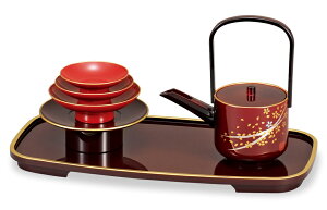 山中塗 屠蘇器 (溜)はるか【屠蘇器 とそき 】【おとそ】【お正月 迎春 新春のお祝いに】【正月料理 おせち】【漆器】【日本製】