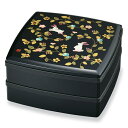 山中塗 7.5 胴張オードブル(黒)花の小路(タッパ付)【重箱 じゅうばこ お正月 迎春 おせち お節】【お花見 運動会 ピクニック 行楽】【春の行楽】【秋の行楽】【Made in Japan】【日本製】