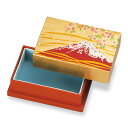 山中塗 名刺小箱 箔工芸 赤富士【和風 】【名刺入れ】【海外へのおみやげ】【贈り物 プレゼントにも】【記念品】【母の日 父の日】【敬老の日】【インテリア】【雑貨】【Made in Japan】【大量注文も承ります】