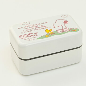 スヌーピー 長角弁当箱 白 【弁当箱 弁当 ランチボックス キャラクター】【贈り物 プレゼントにも】【手作り】【Made in Japan】