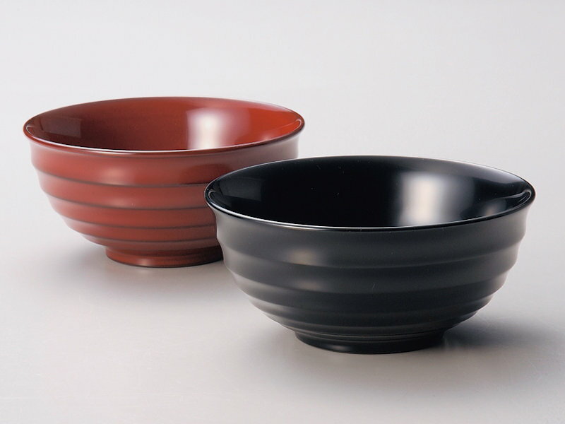 木製 越前漆器 夫婦椀 飯椀 (大)黒 (小)古代朱 鉋目 漆塗り お椀 くりぬき ペア椀 結婚祝い 天然木 越前塗り 2客【ギフト・内祝い・成人内祝い・結婚内...