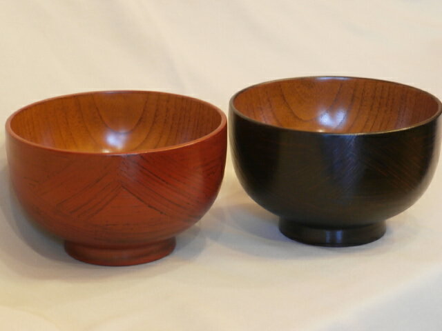 木製 夫婦椀 多用椀 刷毛筋 漆塗り 根来 曙 お椀 お雑煮椀 おわん くりぬき ペア椀 結婚祝い【ギフト・内祝い・成人内祝い・結婚内祝い・新築祝い・父の日ギフ...