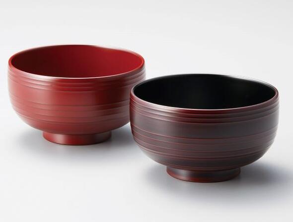 食洗機対応 夫婦椀 wave 溜 古代朱 漆塗り 汁椀 お椀 ペア椀 結婚祝い 越前塗り 木合 越前漆器 2客【ギフト・内祝い・成人内祝い・結婚内祝い・新築祝い...