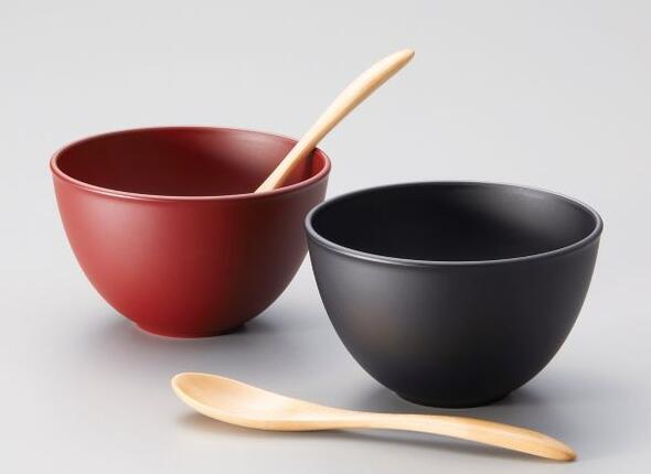 食洗機 レンジ対応 夫婦椀 和洋ボウルペア 吟朱 黒 結婚祝い スプーンセット 越前塗り 越前漆器 2客【ギフト・内祝い・成人内祝い・結婚内祝い・新築祝い・父の...