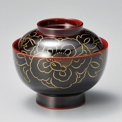 木合 漆塗り 越前漆器 お好み椀 雑煮椀 煮物椀 お椀 おわん 蓋付き 1客 金牡丹 溜内朱塗り 越前塗り 1個 【ギフト】【楽ギフ_包装選択】【楽ギフ_のし】...
