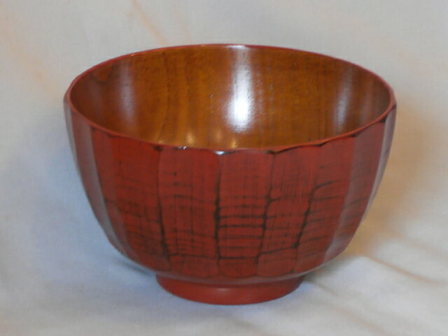 木製 漆塗り お雑煮椀 多用椀 大椀 菊彫 根来塗り お椀 おわん くりぬき 1客【ギフト】【RCP】