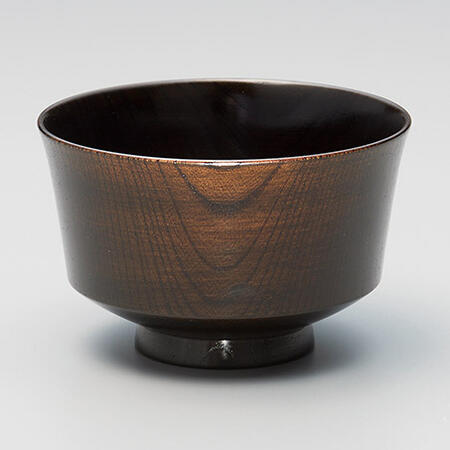 keyaki 木製 汁椀 黒 越前漆器 お椀 漆手塗り くりぬき 越前塗り 1個【ギフト】