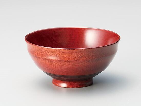 Sakura 飯椀 赤 漆塗り くりぬき 木製 越前漆器 越前塗り 桜 1個【ギフト】