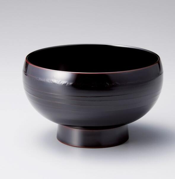 お好み椀 まり型 古代塗り 煮物椀 溜 漆塗り 大椀 雑煮椀 越前塗り 木合 越前漆器 1個【ギフト】