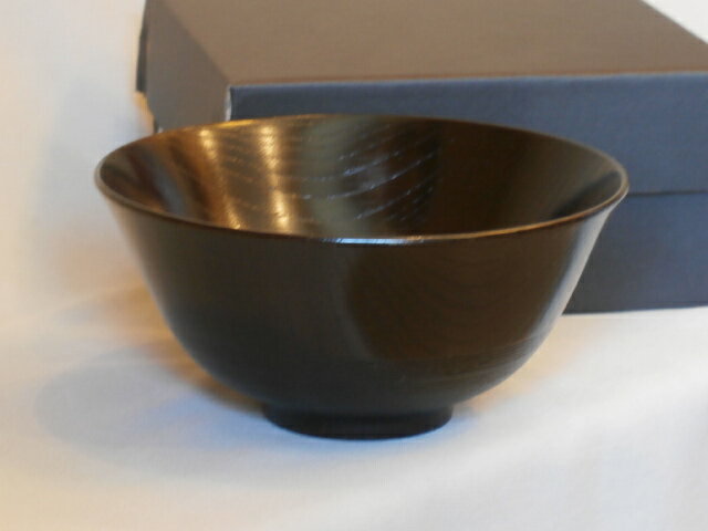 山中漆器 飯椀 黒 漆塗り くりぬき けやき 天然木 木製 欅材 山中塗り 1客【ギフト・内祝い・成人内祝い・結婚内祝い・新築祝い・父の日ギフト・お返し】【楽ギ...