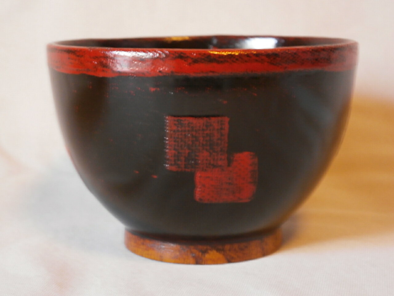 和食器 木製 汁椀 お椀 おわん 布柄 曙塗り...の紹介画像2