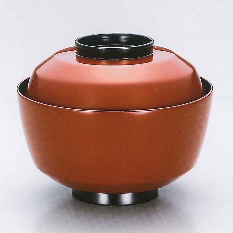 木製 越前漆器 お吸物椀 石洲斎 5客 漆塗り 古代朱塗り 越前塗り お椀 蓋付き おわん【ギフト・内祝い・成人内祝い・結婚内祝い・新築祝い・お返し】【楽ギフ_...