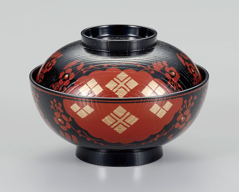 木合 越前漆器 正法寺 お雑煮椀 1客 漆塗り 黒塗り 蒔絵 越前塗り お椀 蓋付き 煮物椀【ギフト・内祝い・成人内祝い・結婚内祝い・新築祝い・お返し】【楽ギフ...