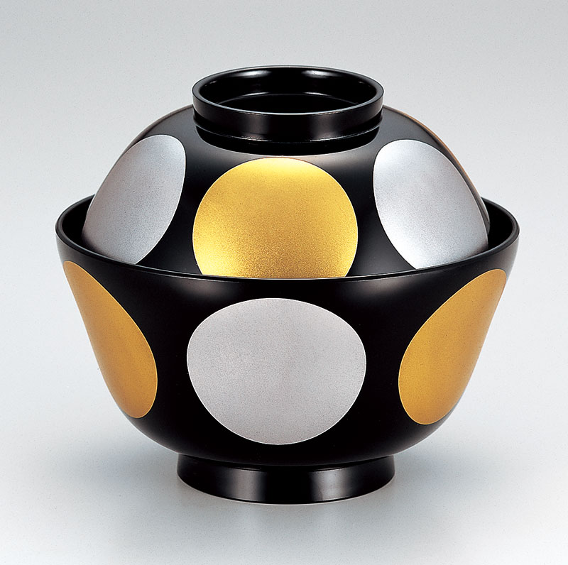 木合 越前漆器 お雑煮椀 1客 漆塗り まゆ型 日月 蒔絵 越前塗り お椀 蓋付き 煮物椀【ギフト・内祝い・成人内祝い・結婚内祝い・新築祝い・お返し】【楽ギフ_...