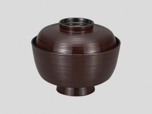 木製 山中漆器 吸物椀 5客 漆塗り 溜 糸目 見返し春秋 山中塗り お椀 蓋付き【ギフト・内祝い・成人内祝い・結婚内祝い・新築祝い・お返し】【楽ギフ_包装選択...