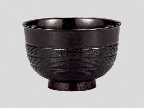 Without Lid - 木製 汁椀 山中漆器 欅 玉渕 1客 黒拭漆塗り 山中塗り けやき くりぬき【ギフト・内祝い・成人内祝い・結婚内祝い・新築祝い・お返し】【楽ギフ_包装選択】【楽ギフ_のし】【楽ギフ_のし宛書】