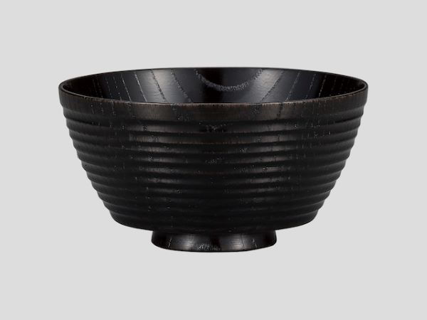 飯椀 筋入 黒摺り 拭き漆塗り 木製 山中漆器 山中塗り けやき 1客【ギフト・内祝い・成人内祝い・結婚内祝い・新築祝い・お返し】【楽ギフ_包装選択】【楽ギフ_のし】【楽ギフ_のし宛書】