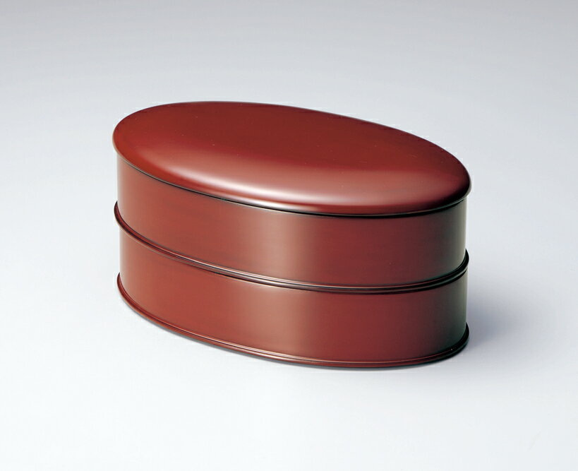 和食器【送料無料】木製 小判型 二段重箱 越前漆器 根来 漆塗り 越前塗り 2段重箱【おしゃれ】【ギフト】【楽ギフ_包装選択】【楽ギフ_のし】【楽ギフ_のし宛書...