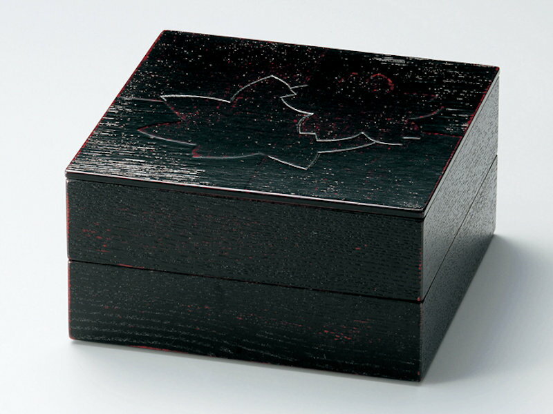 和食器 木製 7.0寸 二段重箱 オードブル 越前漆器 曙 布貼 色紙春秋 2段重箱 越前塗り【おしゃれ かわいい】【ギフト・内祝い・成人内祝い・結婚内祝い・新...