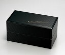 弁当箱 和食器 木製 長角 越前漆器 二段弁当 黒塗り 結び 越前塗り 2段 千筋 天然木 おべんとう箱【ギフト】【楽ギフ_包装選択】【楽ギフ_のし】【楽ギフ_...