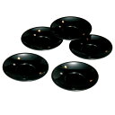 紀州漆器 4寸 茶托 丸型 黒塗り 千鳥 茶たく 5枚セット【ギフト・内祝い・成人内祝い・結婚内祝い・新築祝い・お返し】