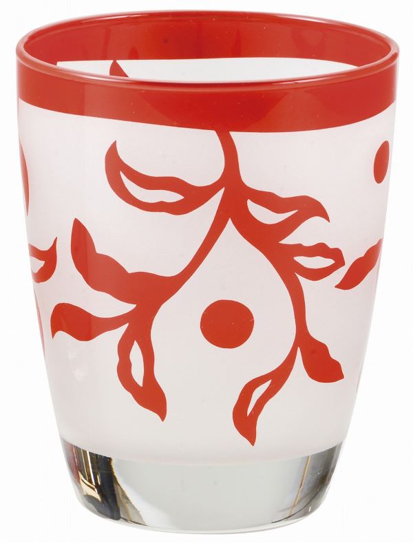 ガラス 漆彫刻 ティアラグラス 会津塗り 漆塗り 朱 1個【ギフト・内祝い・成人内祝い・結婚内祝い・新..