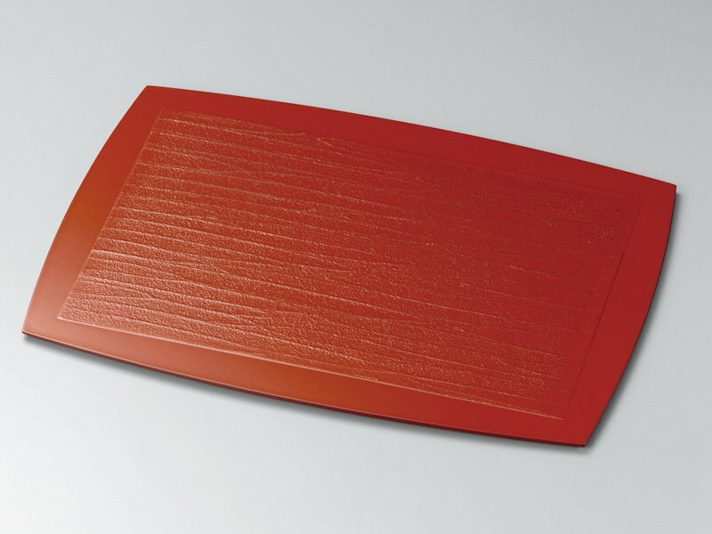 木製 越前漆器 尺3寸 長角盆 胴張 お盆 根来塗り 錆漆 お膳 越前塗り おぼん 1枚【ギフト】【楽ギフ_包装選択】【楽ギフ_のし】【楽ギフ_のし宛書】