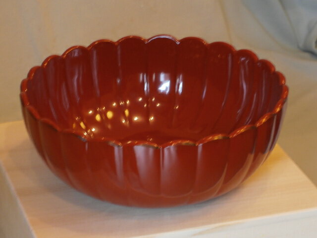 木合 菓子鉢 盛鉢 越前漆器 朱塗り 菊花 漆塗り 盛器 越前塗り 1個【ギフト・内祝い・成人内祝い・結婚内祝い・新築祝い・お返し】【楽ギフ_包装選択】【楽ギフ_のし】【楽ギフ_のし宛書】