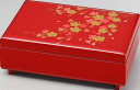 会津漆器 オルゴール 宝石箱 桜 朱 会津塗り ジュエリーボックス 角平 木繊 7.5【ギフト・内祝い・成人内祝い・結婚内祝い・新築祝い・お返し】【楽ギフ_包装...