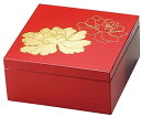 木合 越前漆器 角小筥 金箔 牡丹 姫小箱 朱塗り 越前塗り【ギフト】【楽ギフ_包装選択】【楽ギフ_のし】【楽ギフ_のし宛書】