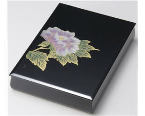 木製 越前漆器 文庫 沈金 富貴 黒 文箱 A4サイズ 板蓋 越前塗り 書類入れ 書類箱【ギフト・内祝い・成人内祝い・結婚内祝い・新築祝い・お返し】【楽ギフ_包...