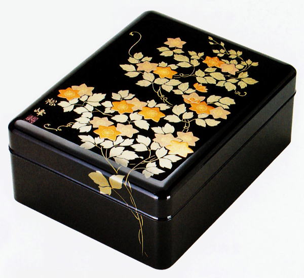 会津漆器 木繊 文庫 合口 鉄線花 11.0 文箱 書類入れ 書類箱 A4サイズ 玉渕付 隅丸 会津塗り【ギフト・内祝い・成人内祝い・結婚内祝い・新築祝い・お返...