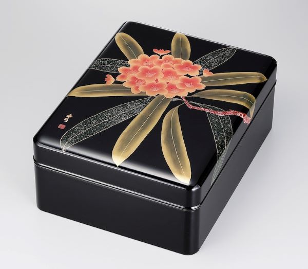 会津漆器 木製 文庫 合口 黒塗り 石楠花 11.0 文箱 書類入れ 書類箱 A4サイズ 玉渕付 会津塗り【ギフト・内祝い・成人内祝い・結婚内祝い・新築祝い・お...