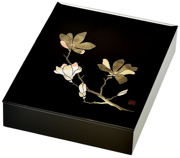 木繊 会津漆器 文庫 10.0 黒塗り こぶし 板蓋 文箱 会津塗り 書類入れ 書類箱 内布貼り B5サイズ【ギフト・内祝い・成人内祝い・結婚内祝い・新築祝い・...