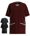 スクラブ ニット 伸縮 医療 着やすい 動きやすい ユニセックス サーヴォ SERVO ナース服 男女兼用ニットスクラブ MSCU-2201 配色 かるい ナー...