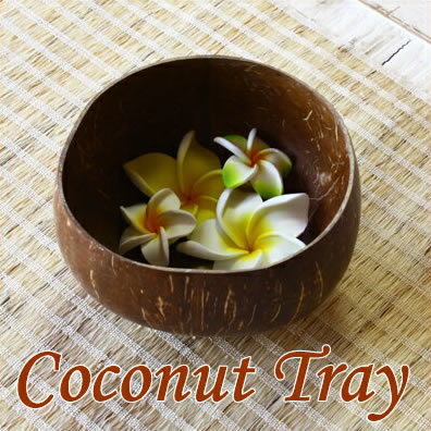 【ポイントUP！】ココナツ トレイ　ヤシ や し椰子 ハワイアン アジアン雑貨 置物 小物入れ トレイ