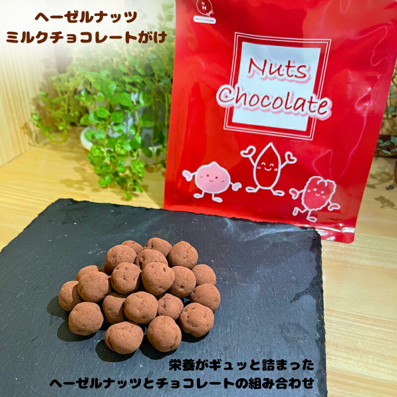 チョコレート 250g ヘーゼルナッツ ミルクチョコレート ヘーゼルナッツチョコ とろけるカカオ仕立て ヘーゼルチョコミルク バレンタイン ホワイトデー おやつ【無塩】