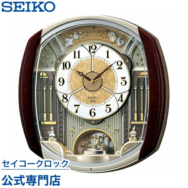 からくり時計 SEIKO ギフト包装無料 セイコークロック 掛け時計 壁掛け からくり時計 電波時計 RE564H ウェーブ・シンフォニー メロディ 音量調節 おしゃれ あす楽対応 送料無料