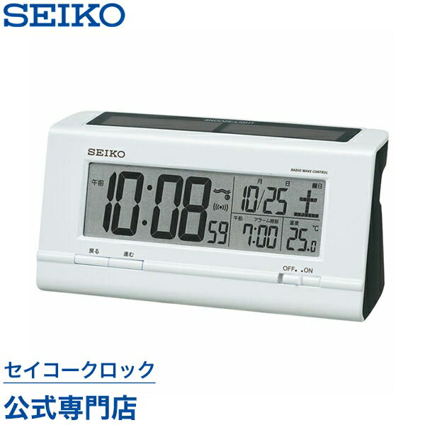 置き時計 【300円クーポン配布中】 SEIKO ギフト包装無料 セイコークロック 置き時計 目覚まし時計 電波時計 SQ766W セイコー置き時計 セイコー目覚まし時計 セイコー電波時計 デジタル 電波時計 ソーラー カレンダー 温度計 おしゃれ あす楽対応