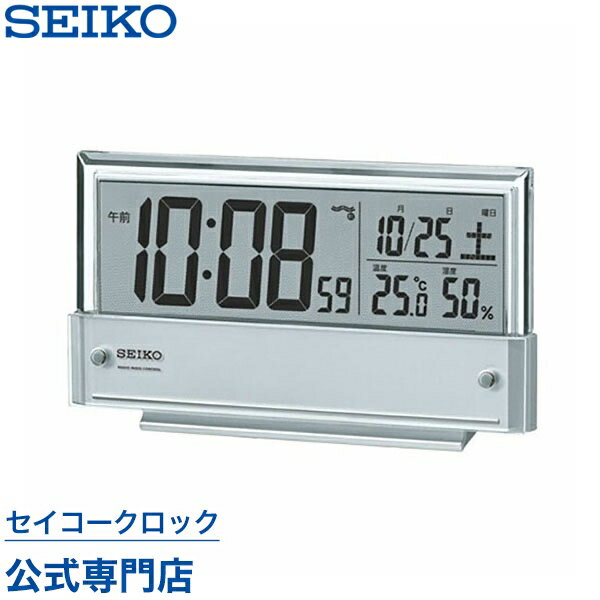  SEIKO ギフト包装無料 セイコークロック 置き時計 目覚まし時計 電波時計 SQ773S セイコー目覚まし時計 セイコー電波時計 デジタル シースルー 高コントラスト液晶 カレンダー 温度計 湿度計 あす楽対応